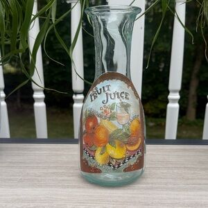 Vintage PITTI CASA made in Italy Fruit Juice Glass Carafe 32 oz